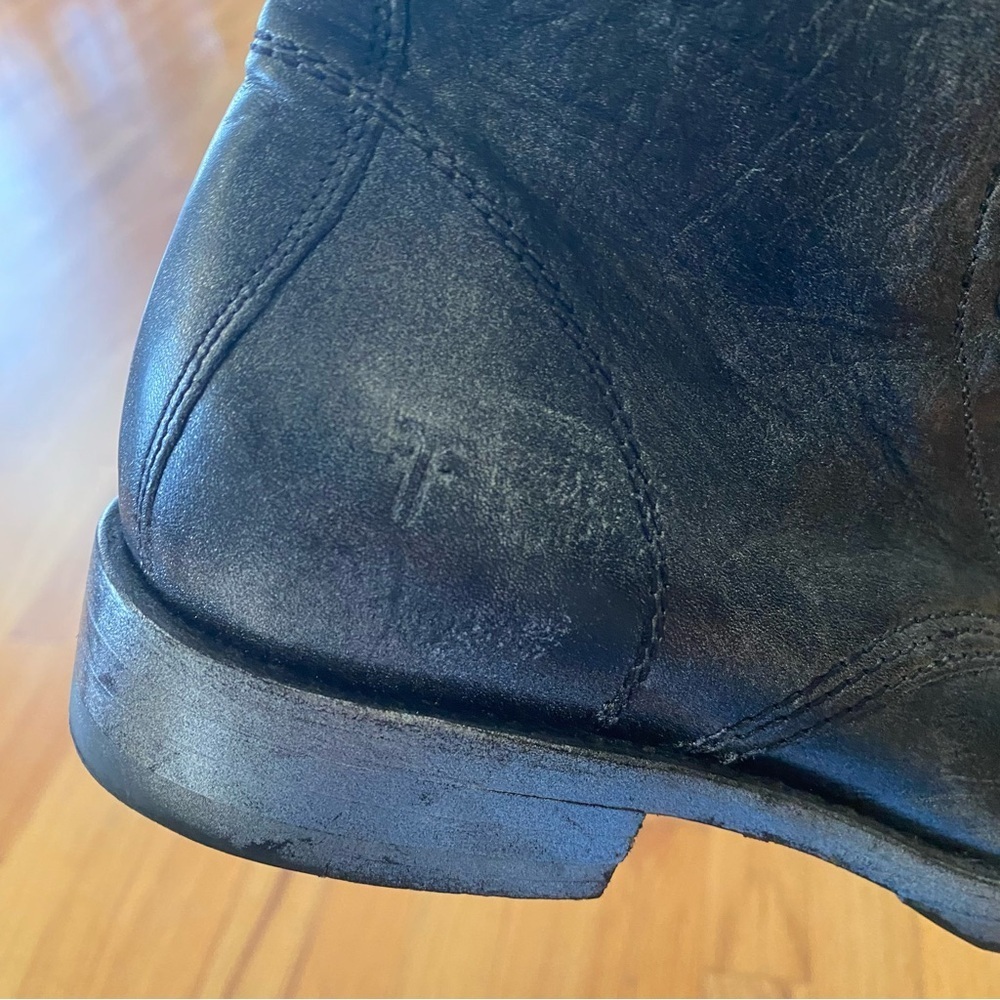 Frye Metallic Leather Combat Boots - Picture 7 of 8